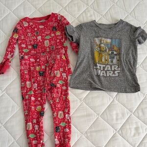 Star Wars Kids Pajama Set - Red and Gray size 2T
